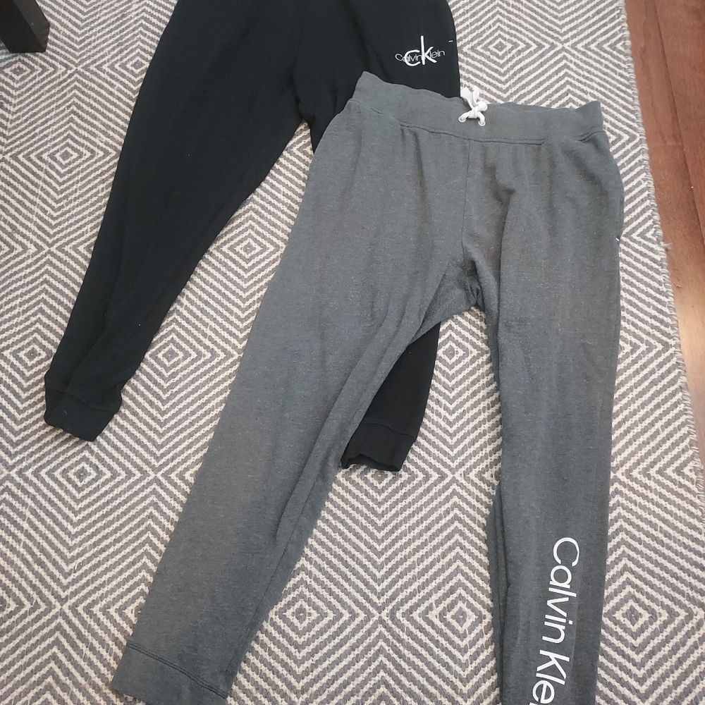 Calvin Klein womens Black and Gray Joggers sleepwear